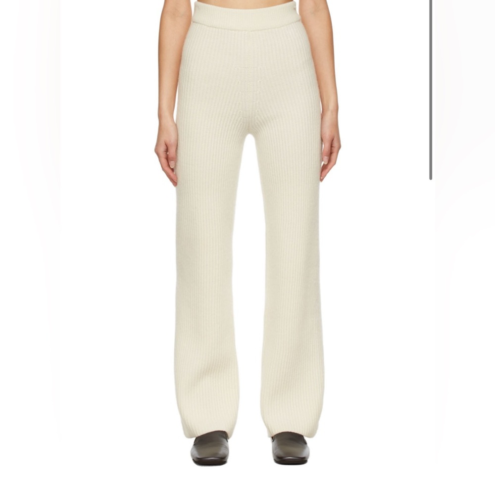DRAE off white wool lounge pant size medium